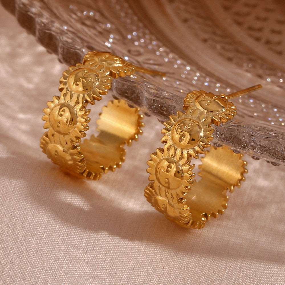 SUN HOOP EARRINGS