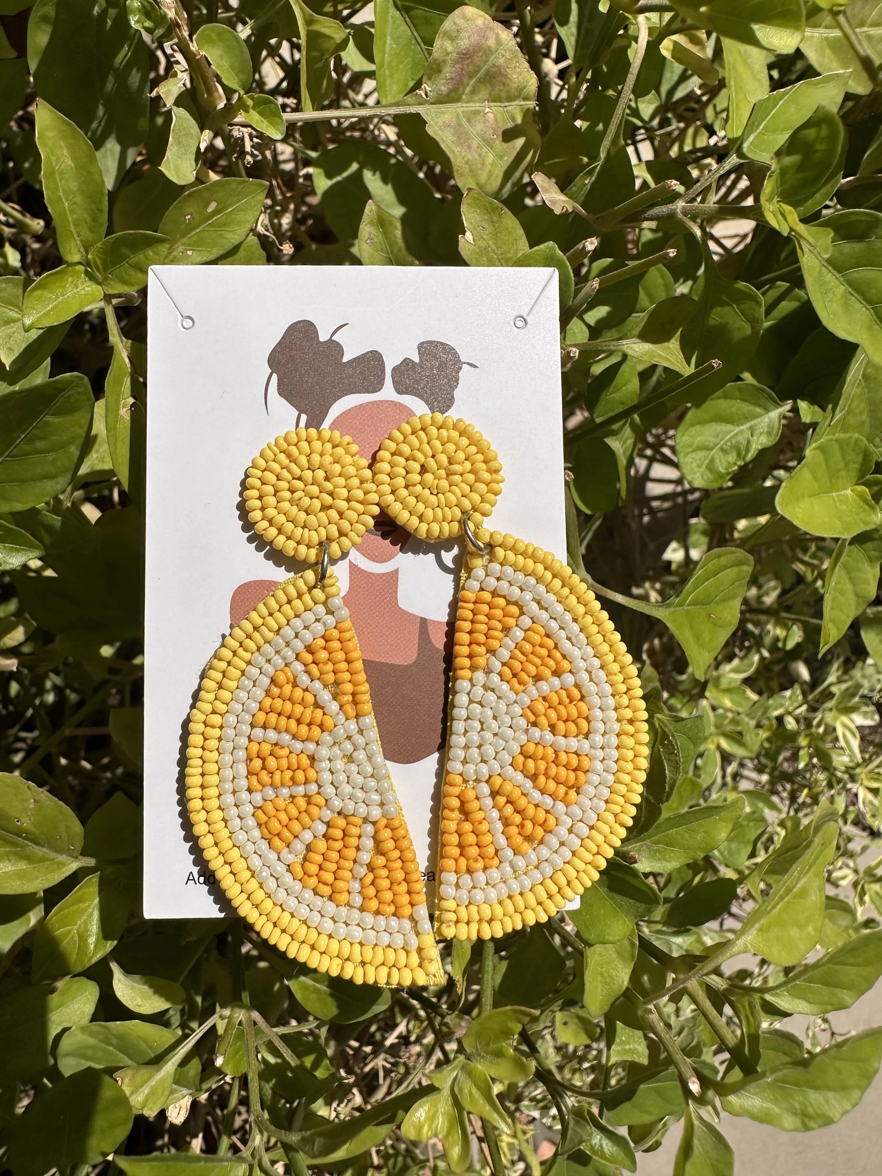 LEMON BEADED EARRINGS