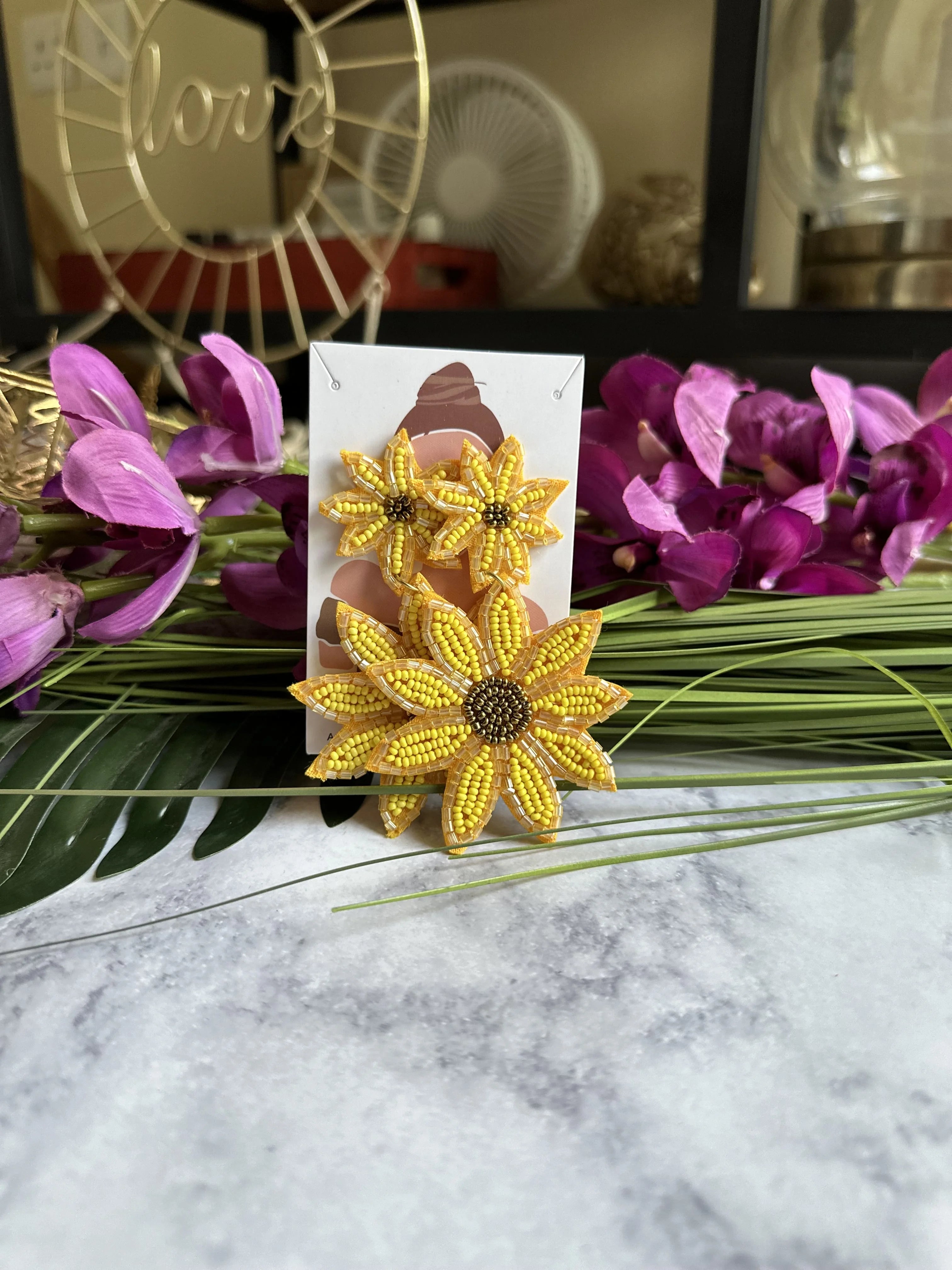 SUNFLOWER EARRINGS