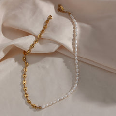 FRESHWATER PEARL GOLD NECKLACE