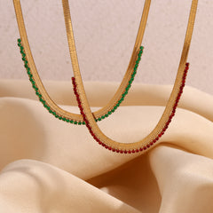 GREEN ZIRCONIA NECKLACE