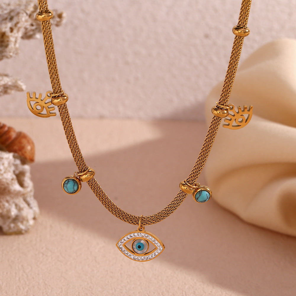 TORQUOISE EVIL EYE NECKLACE