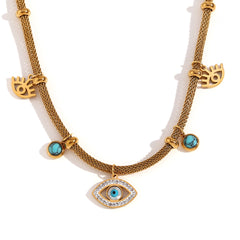 TORQUOISE EVIL EYE NECKLACE