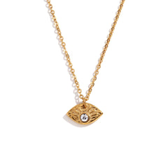 DEWDROP EVIL EYE NECKLACE