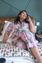 TROPICAL FLAMINGO FIESTA PAJAMA SET